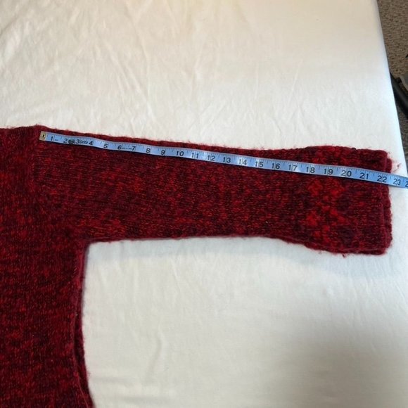 Field Gear wool blend, women's LG, acrylic wool, red multicolor sweater - Picture 7 of 8
